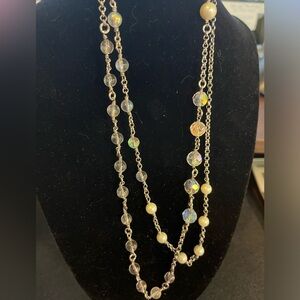 Signed Ann Taylor with black and faux beads